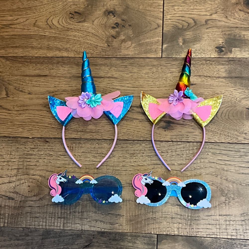 Unicorn Headbands and Sunglasses Set